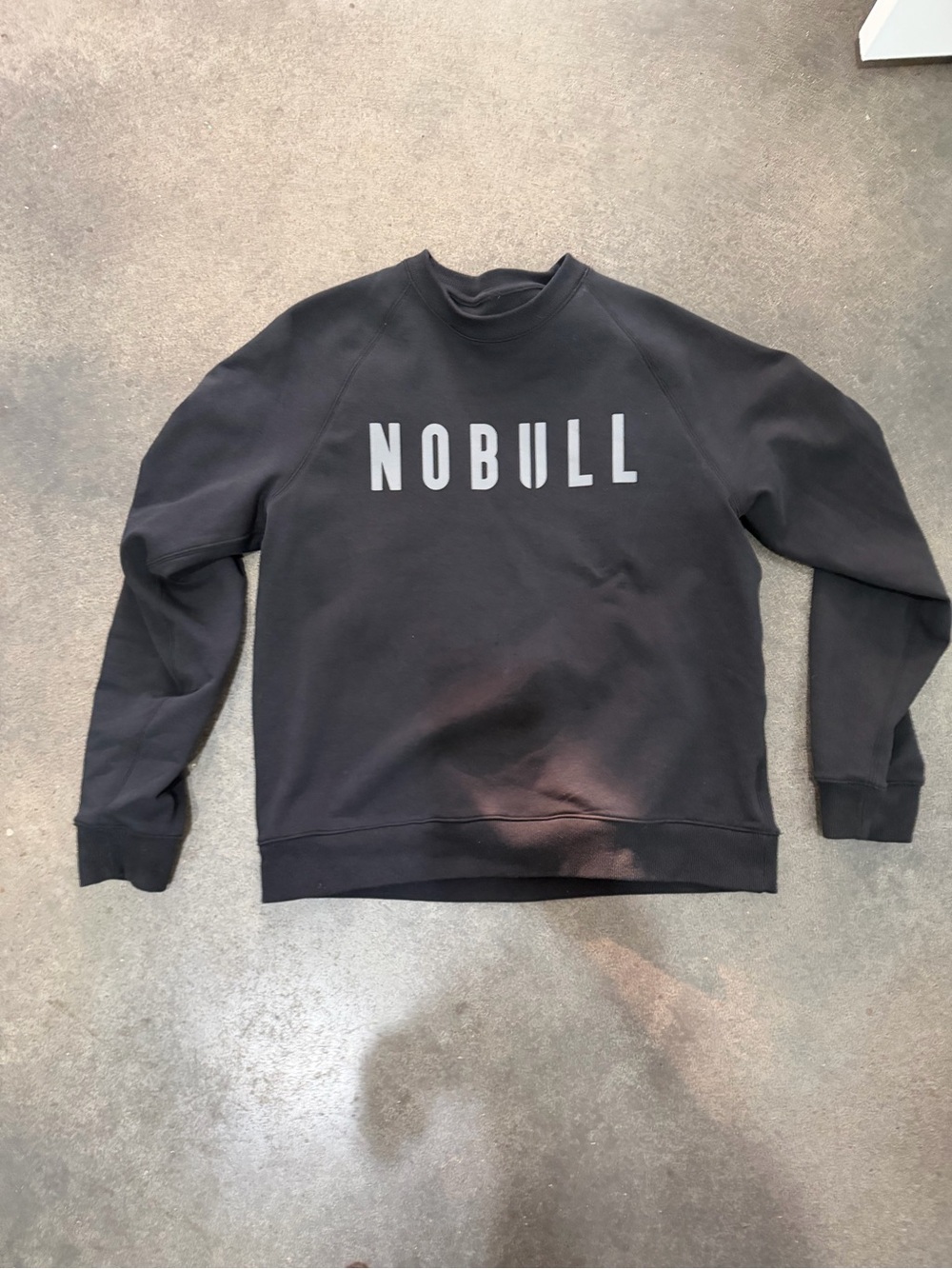 NOBULL Black Crewneck Sweatshirt with White Logo